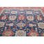 Tapis bleu / rouge en laine noué à la main de conception unique 9 pi 9 po x 13 pi 9 po New Age