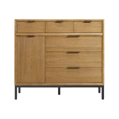 Davin 6-Drawer Gentleman's Chest, Natural Oak