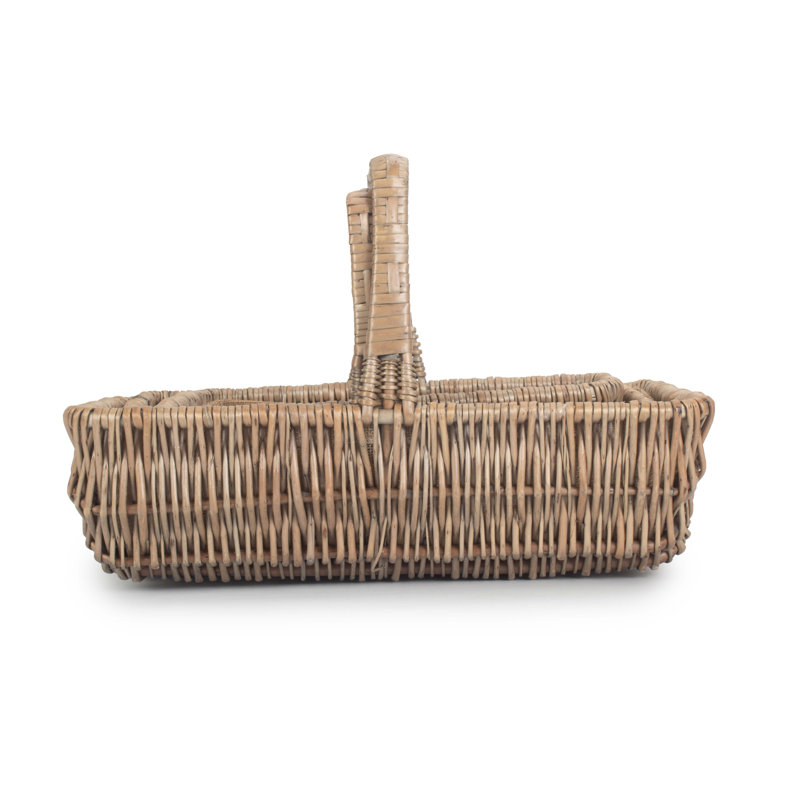 3 Piece Wicker Garden Trug Basket Set