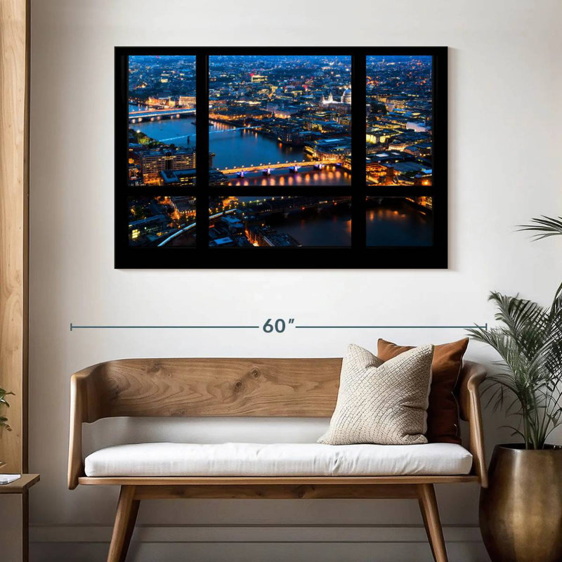 Ravi London Window View, 32" H x 48" W