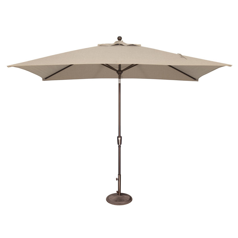 Launceston 6.5' Umbrella, Antique Light Beige Solefin, Bronze