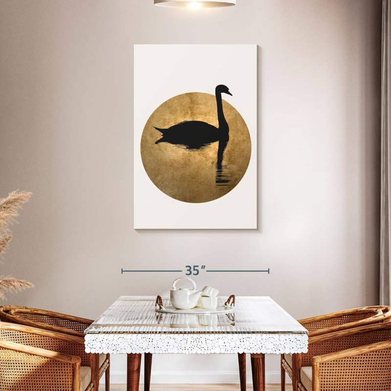 Brampt The Swan Gold, 45" H x 30" W