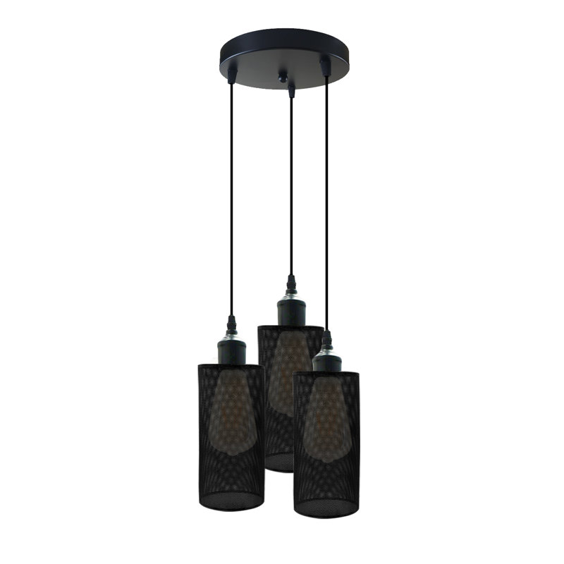 Tonnele 3 - Light Cluster Pendant, Black