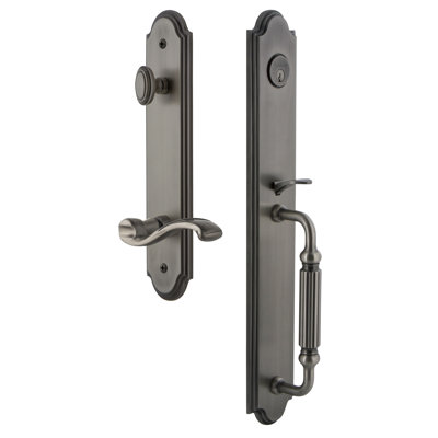 Arc One-Piece Dummy Handleset with F Grip and Portofino Lever