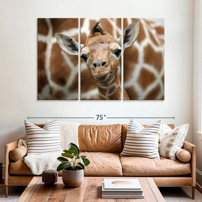 Brampt Giraffe And Baby, 32" H x 50" W