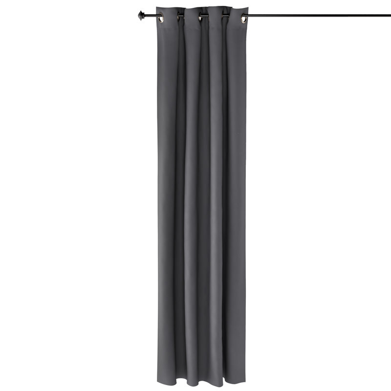 Rideau simple occultant Mileti, Gris foncé, l 52" x L 95"