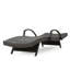 Chaise longue en osier avec accoudoirs Salem