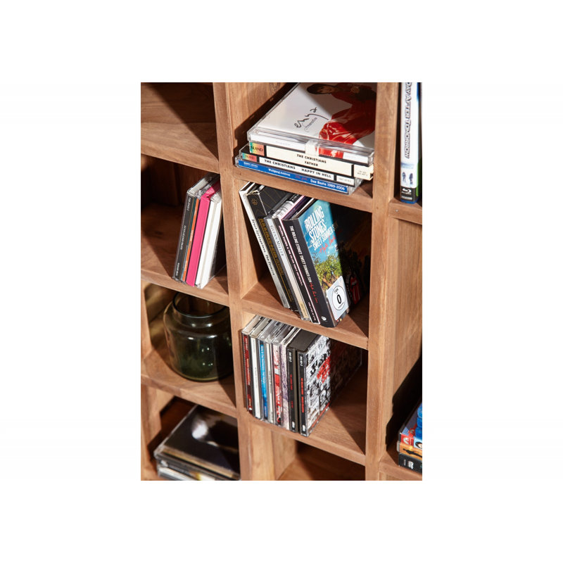 Toronto Solid Wood 110cm H Media Shelves, Smoked Cherry
