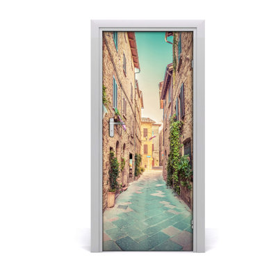 On Italian Streets Door Decal