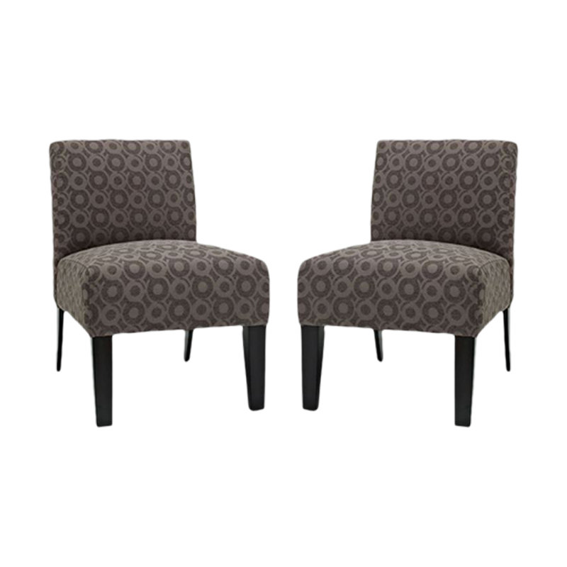 Aaliyah Upholstered Slipper Chair, Espresso
