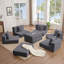 Canapé modulaire convertible avec poche latérale-1295837423
