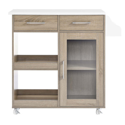 Modway Culinary Kitchen Cart With Spice Rack