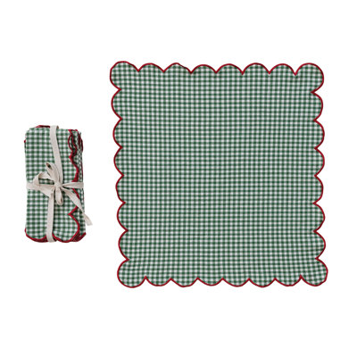 Ensemble de serviettes en coton festonné