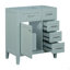 Meuble-lavabo de 30 po sans lavabo, base d'armoire seulement, armoire de salle de bain avec tiroirs, structure solide et panneau en bois aggloméré-1609080405-1609080404