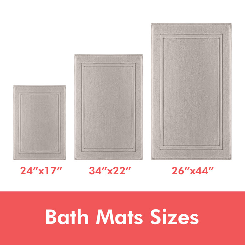 Tapis de bain 100% coton Patonai, 26", Gruau