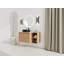 Meuble-lavabo mural 42 po avec lavabo d'art en céramique, 1 tablette de rangement et 2 portes à fermeture en douceur