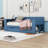 Multifunctional Wood Convertible Daybed with Built-in Desk, Storage Drawer-867099477-867099476