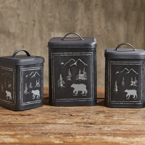 Bear 3 Piece Kitchen Canister Set