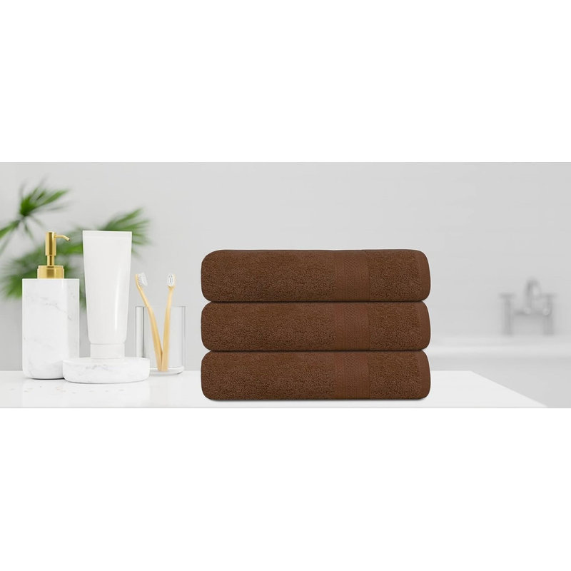 Juane Cotton Bath Towel, Brown