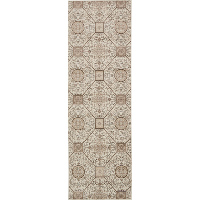 Tapis oriental crème Anah, Tapis de couloir 3 pi x 9 pi 10 po