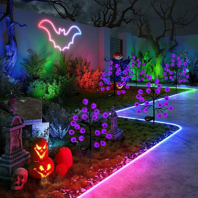 Solar Halloween Eyeball Pathway Lights