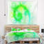 Abstrait magnifique tapisserie à motif vert vif-28497171