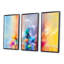 «Painted Pastel Flowers in Yellow Red and Blue II», ensemble de 3 reproductions sur toile flottantes-1406089441-1406089440