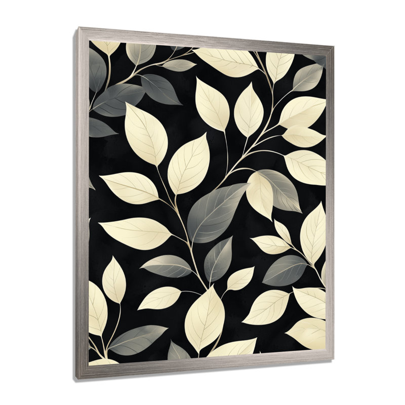 Viviana - Floral Canvas Art Print, H 32 po x l 24 po, Reproduction encadrée sans passe-partout, Silver