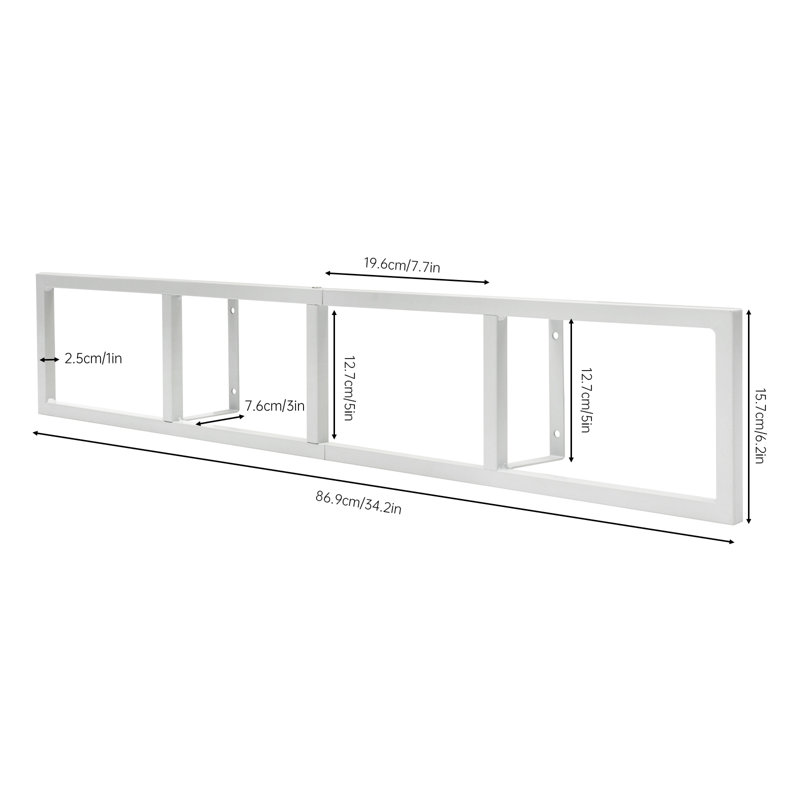 Metal Wall Mounted Media Storage, White