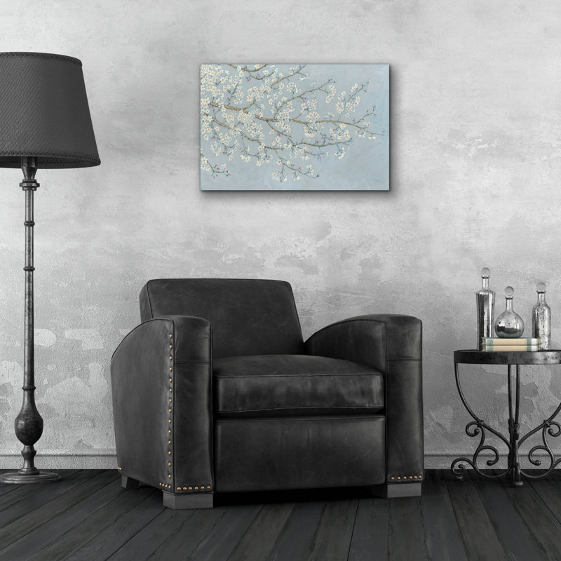Art mural en verre Winston Porter «Apple Blossom Time» par Wellington Studio, H 16 po x l 24 po x P 0,2 po