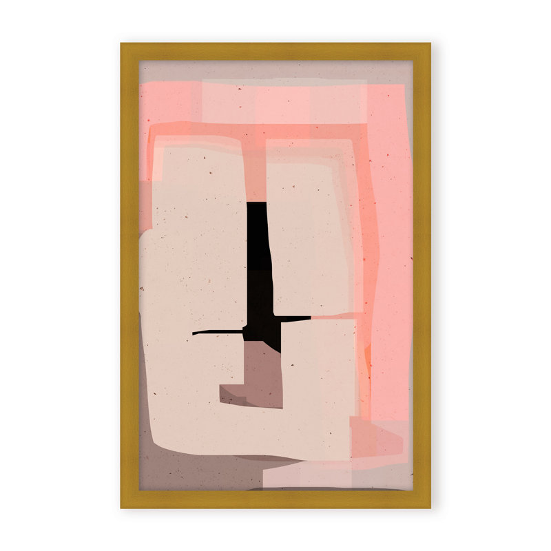 Abstract Phase 1 by  - Picture Frame Painting on Paper, 36" H x 24" W x 1.125" D, Framed Print, Brown