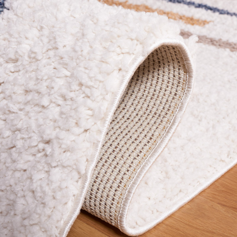 Calico Shag Performance Striped Rug, Rectangle 6'7" x 9'