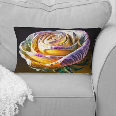 Coussin Rainbow Blooming Crocus Rose I - Rose