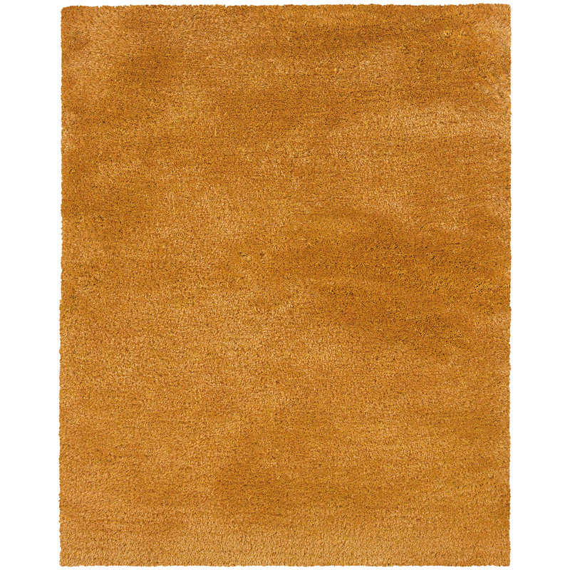 Tapis doré touffeté à la main Albritton, Rectangle 6 pi 6 po x 9 pi 6 po