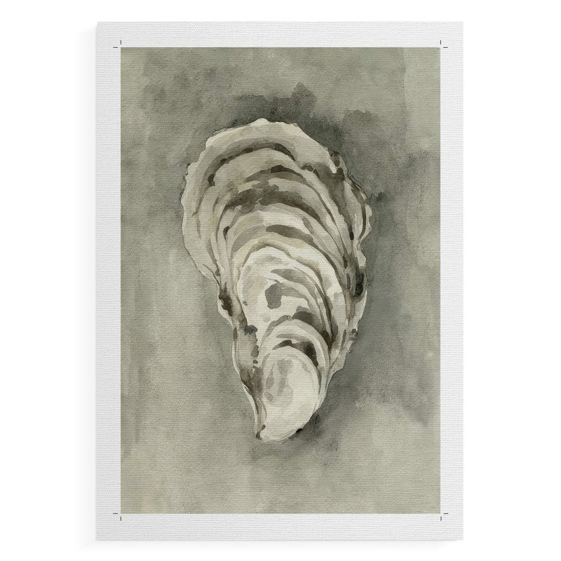 Coquille d'huître neutre II - impression sur toile seulement - non encadrée, H 48 po x l 32 po