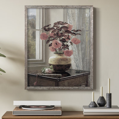 Impression florale vintage encadrée XCIX - bois massif
