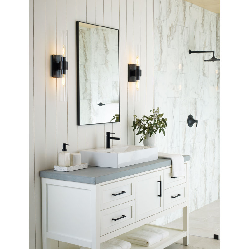 Ian K. Fowler Presidio Petite Double Sconce, Bronze, Clear