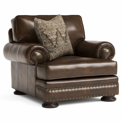 Foster 46" W Top Grain Leather Armchair