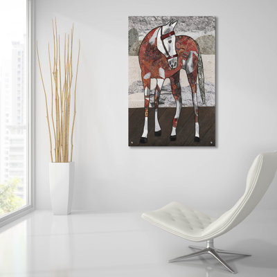 Epic Art 'Waiting For Saddle 2'  by Coco Good Acrylic Glass Wall Art, 24" x 36"