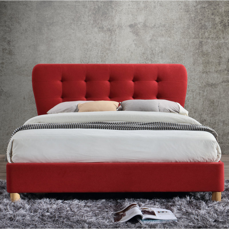 Cardi Upholstered Bed Frame, Small Double (4'), Grey