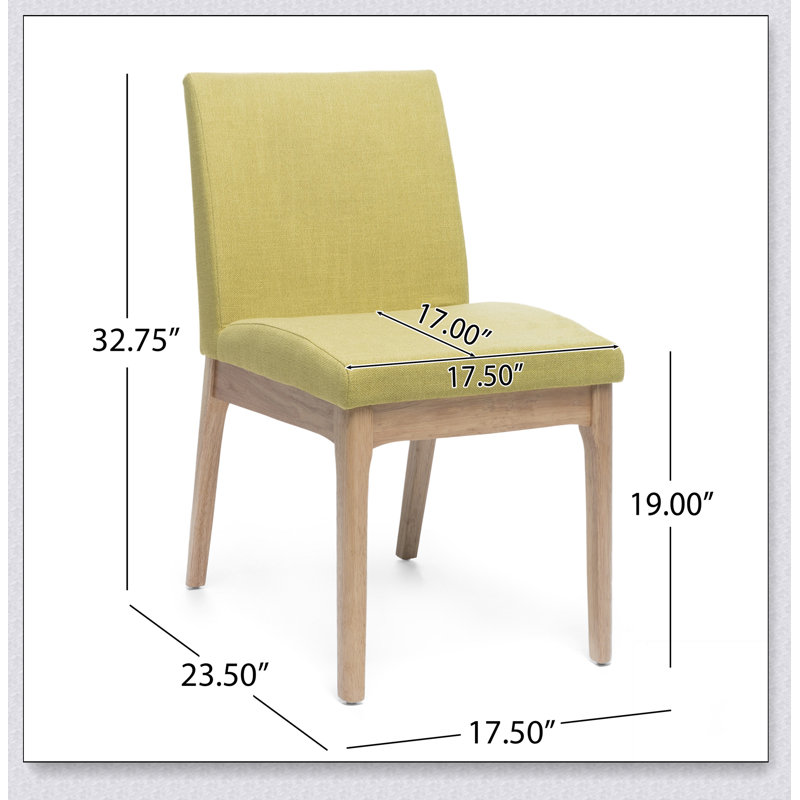Modern Fabric Dining Chairs(Set of 2) – Square Design with Upholstered Seat & Elegant Legs for Contemporary Dining Room