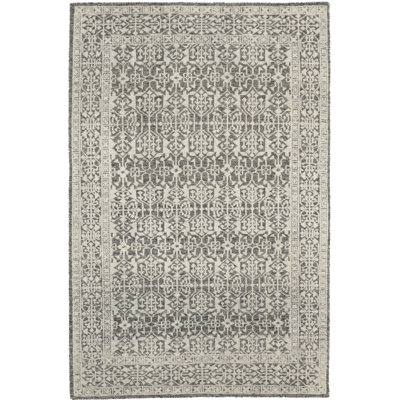 Tapis oriental ivoire moderne 6 x 9