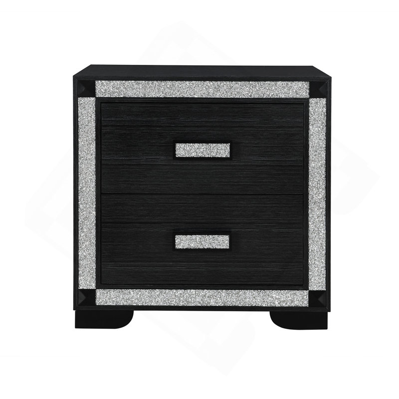 Table de chevet Soulmarie, Gris anthracite