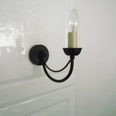 Rhoda Steel Candle Wall Light