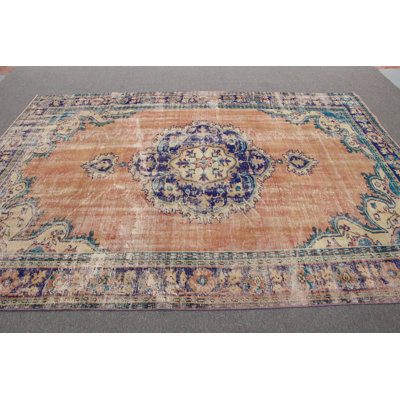 Grand tapis rétro en laine rouge antique rétro parfait pour le salon, le bureau ou la chambre à coucher