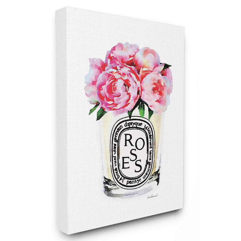 « mode motif rose fleur rose glass », art textuel, Toile tendue, H 40 po x l 30 po