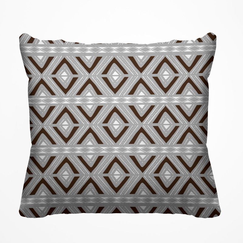 Housse de coussin d'extérieur carré et insert, L 15 po x H 15 po, Gris