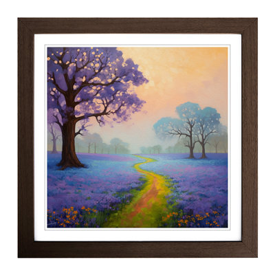 Bluebell Color Field Painting - Framed Print