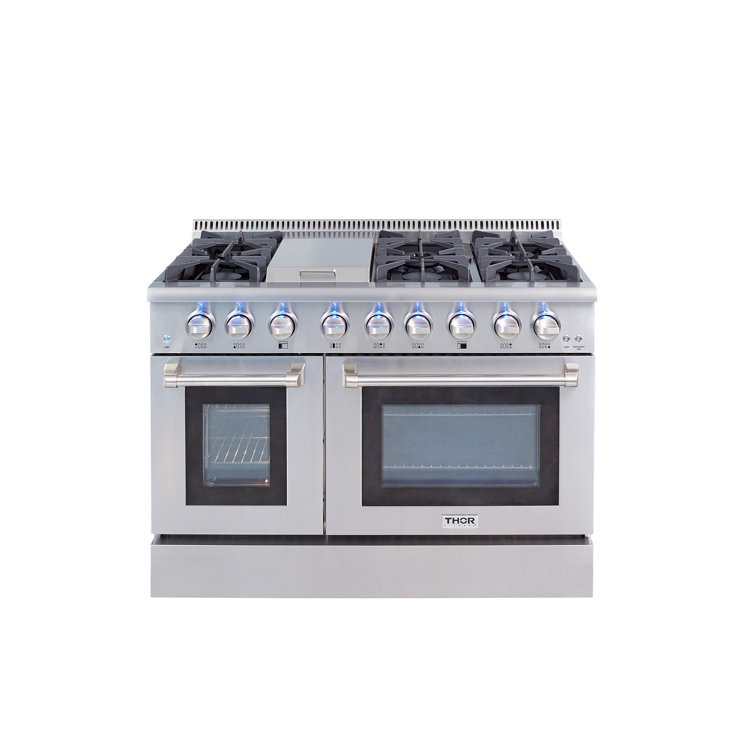 Propane Converted 48" 6.7 cu. ft. Freestanding Gas with Griddle