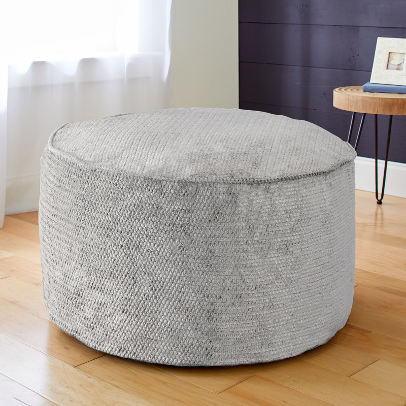 Pouf rond de 30 po de large calleigh, Colombe 100% polyester Sutherland